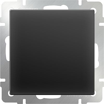 Выключатель Werkel Черный матовый WL08-SW-1G/Выключатель одноклавишный (черный матовый)