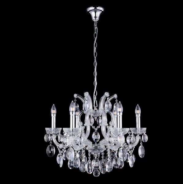 Подвесная хрустальная люстра Hollywood Crystal Lux HOLLYWOOD SP6 CHROME