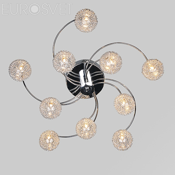 Потолочная люстра с пультом Gabriela Eurosvet 80104/10 хром