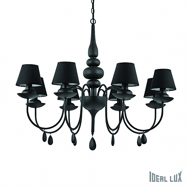 Подвесная люстра Ideal Lux Blanche BLANCHE SP8 NERO