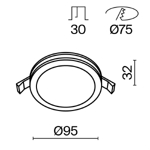 Встраиваемый светильник Maytoni Phanton DL303-L12B