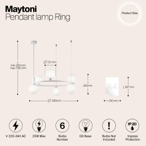 Подвесная люстра Maytoni Ring MOD013PL-06W