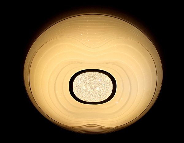 Потолочный светодиодный светильник Ambrella Orbital Crystal Sand FS1235 WH 72W D490