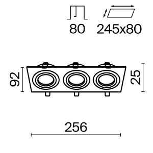 Встраиваемый светильник Maytoni Atom DL024-2-03W