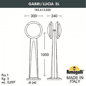 Уличный наземный светильник Fumagalli Lucia 1R3.613.020.AYE27