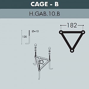 Столб фонарный уличный Fumagalli Rut E26.156.S21.BXF1R