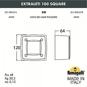 Подсветка для ступеней Fumagalli Leti 3S1.000.000.LYG1L