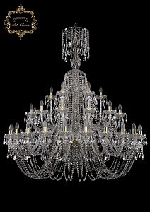 Подвесная хрустальная люстра 11.11 Art Classic 11.11.24+12+6.530.XL-160.Gd.Sp