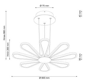 Подвесная светодиодная люстра Miracoli Lucia Tucci Miracoli 200.8 LED