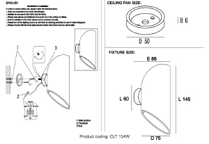 Настенный светильник Crystal Lux Clt 134 CLT 134W WH