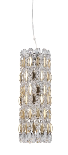 Светильник подвесной Crystal Lux Lirica LIRICA SP3 CHROME/GOLD-TRANSPARENT