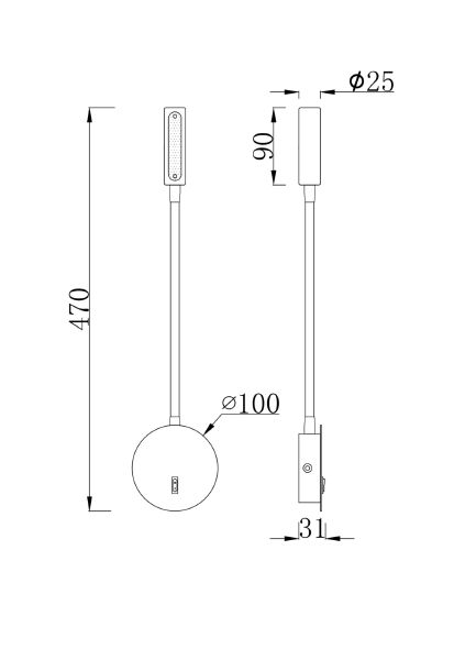 Настенное светодиодное бра Maytoni Stem C035WL-L3B3K