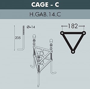 Столб фонарный уличный Fumagalli Giorgio 4P2.362.G10.AYF1R