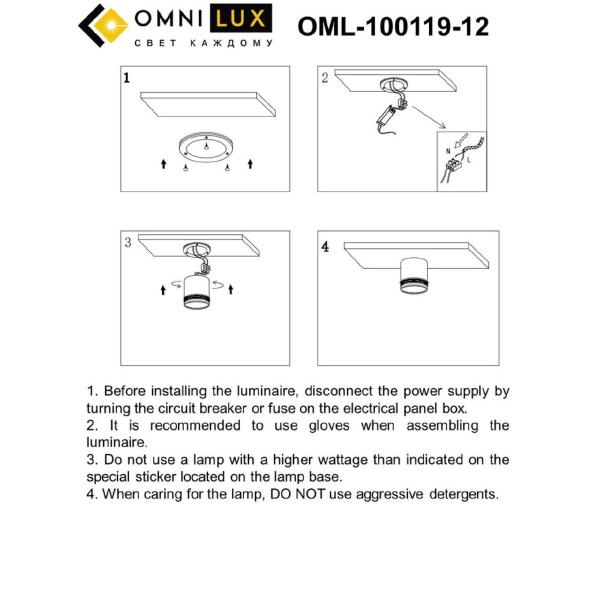 Накладной светильник Omnilux Fortezza OML-100119-12