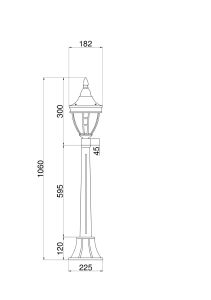 Уличный наземный светильник Maytoni Rivoli O026FL-01B