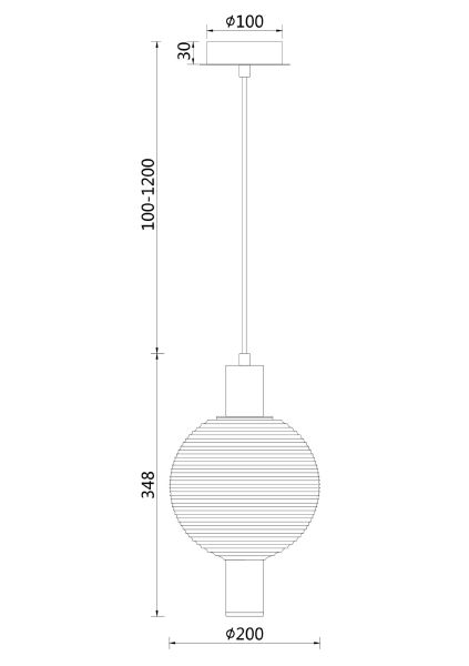 Светильник подвесной Maytoni Rueca P060PL-01BS