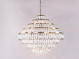 Подвесная хрустальная люстра 10120 Newport 10125+14/C gold