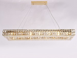 Подвесная хрустальная люстра 10120 Newport 10128+10/S gold