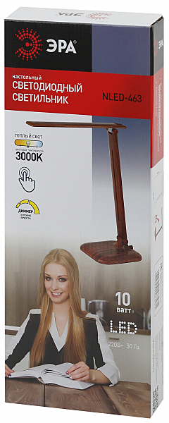 Офисная настольная лампа ЭРА NLED-463-10W-WOOD