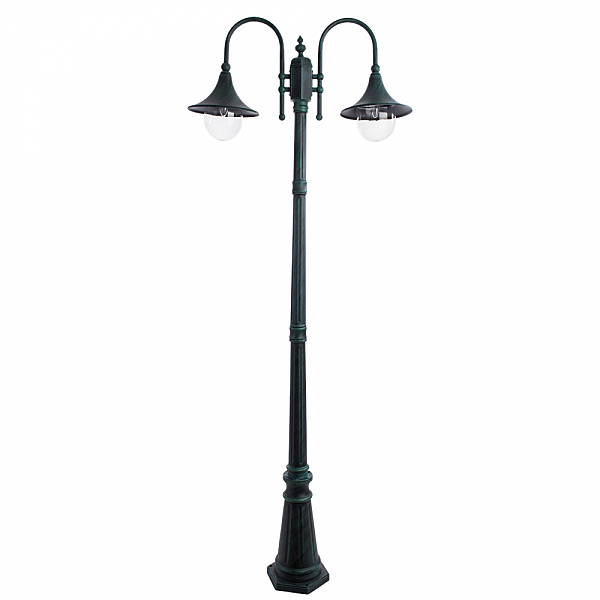 Столб фонарный уличный Arte Lamp MALAGA A1086PA-2BG