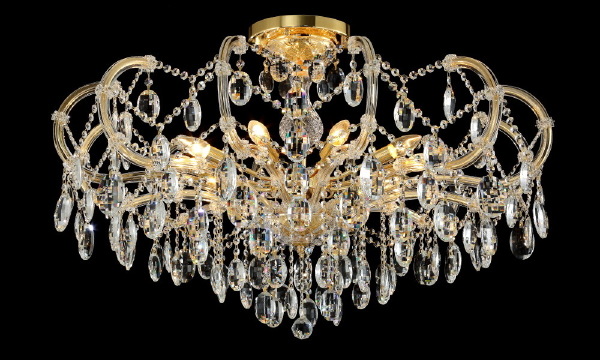 Подвесная люстра Crystal Lux HOLLYWOOD SP-PL10 GOLD D1000