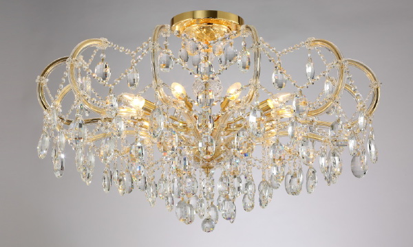 Подвесная люстра Crystal Lux HOLLYWOOD SP-PL10 GOLD D1000