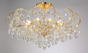 Подвесная люстра Crystal Lux HOLLYWOOD SP-PL10 GOLD D1000