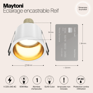 Встраиваемый светильник Maytoni Reif DL049-01WG