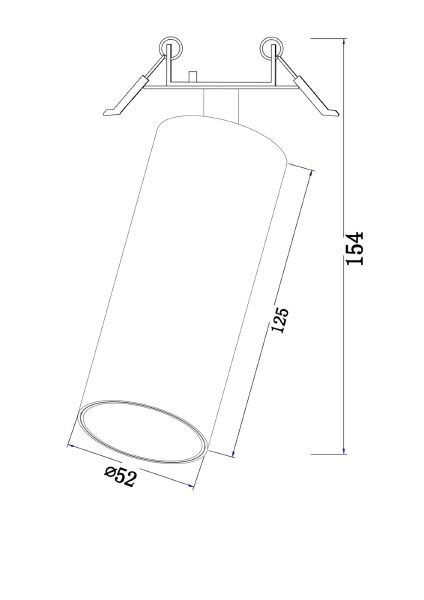 Встраиваемый светильник Maytoni Focus Led C053CL-L12B3K