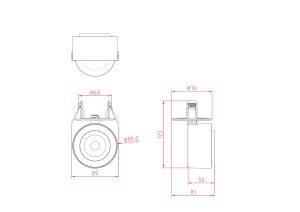 Встраиваемый светильник Maytoni Treo C063CL-L12W3K