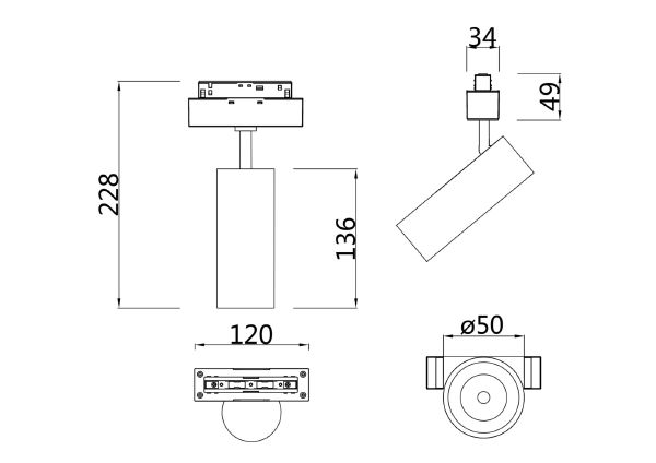 Трековый светильник Maytoni Focus LED Gravity TR019-2-10W3K-MG