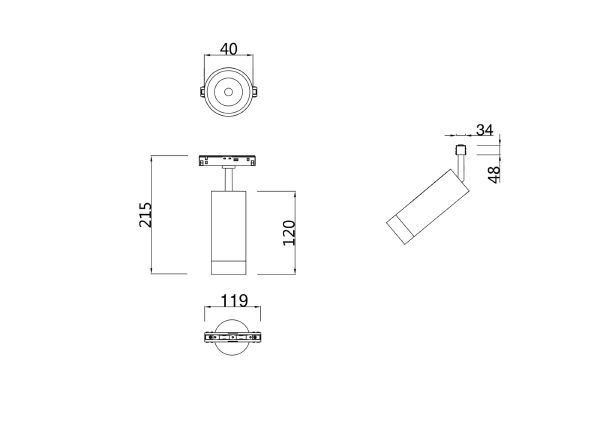 Трековый светильник Maytoni Magnetic track system TR019-2-7W4K-MG