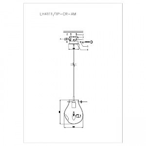 Светильник подвесной Lumien Hall Nertus LH4111/1P-CR-AM