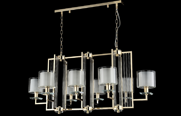 Подвесная люстра Crystal Lux Nicolas NICOLAS SP8 L1000 GOLD/WHITE