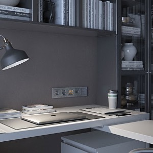 Розетка Werkel W1285006/ Акустическая розетка (hammer серебряный)