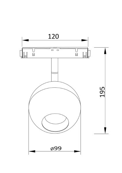 Трековый светильник Maytoni Magnetic track system TR028-2-15W3K-B