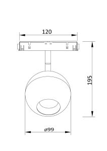 Трековый светильник Maytoni Magnetic track system TR028-2-15W3K-B