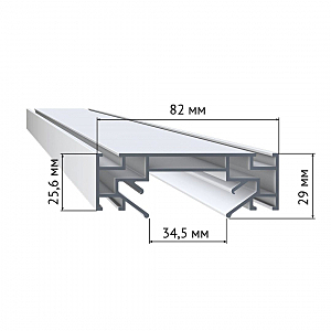 Профиль для монтажа однофазного шинопровода в натяжной потолок ST Luce St001 ST001.129.00