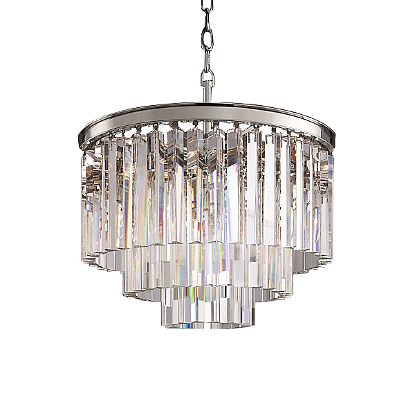 Подвесная люстра Delight Collection 1920s Odeon KR0387P-6 chrome/clear