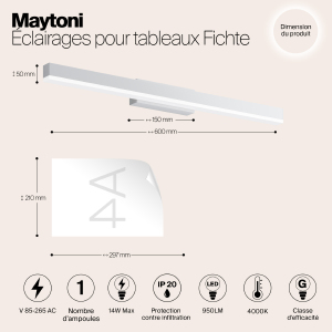 Подсветка зеркал и полок Maytoni Fichte MIR012WL-L14W4K