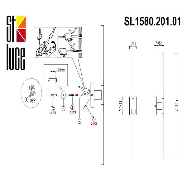 Настенный светильник ST Luce Ralio SL1580.201.01