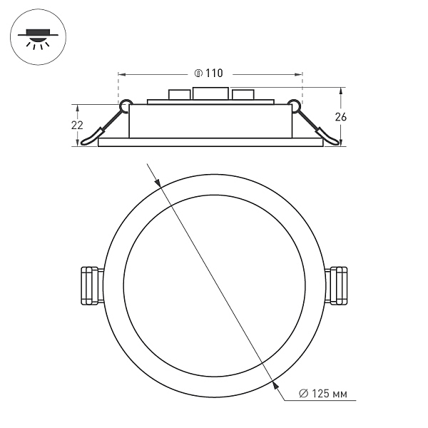 Встраиваемый светильник Arlight Dl Backlight 021434