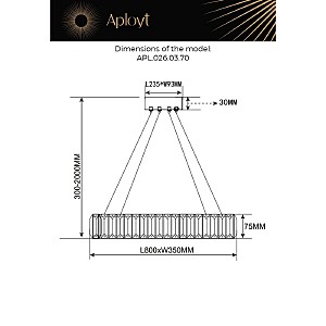 Подвесная люстра Aployt Nicoletta APL.026.03.70