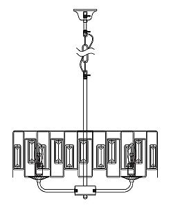 Подвесная люстра Rivoli Waltraud 1028-206