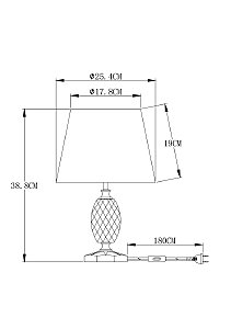 Настольная лампа Arte Lamp Azalia A4019LT-1CC