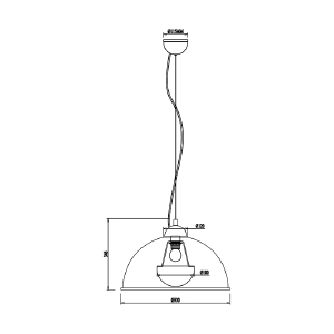 Светильник подвесной Zumaline Antenne TS-071003P-BKGO