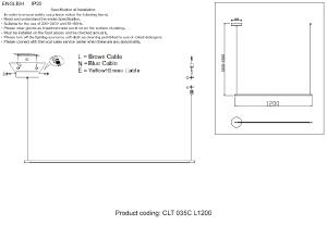 Светильник подвесной Crystal Lux Clt 035 CLT 035C L1200 BL