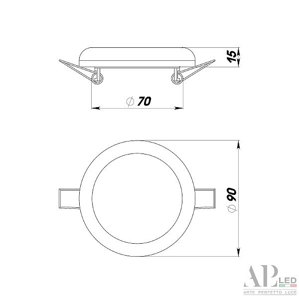 Встраиваемый светильник APL Led Ingrid 3322.FAP222R/10W/4K