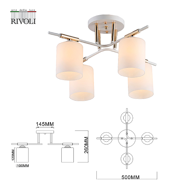 Потолочная люстра Rivoli Amanda 9092-304