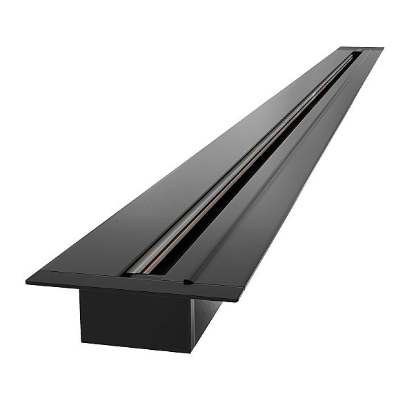 Шинопровод Elektrostandard Track Rail BK Recessed 85082/00 / Встраиваемый однофазный шинопровод черный (1м.)